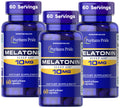 Puritan's Pride Premium Super Strength Melatonin 10mg Sleep Aid, Dietary Supplement for Sound, Restful, and Longer Sleep Support, 2 Month Supply, 60 Rapid Release Capsules (Pack of 3)