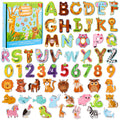 52PCS Kids Fridge Magnets Set, Animal & Alphabet Letters for Toddlers