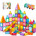 OugerToy 104PCS Magnetic Tiles STEM Building Blocks for Kids Ages 3-9