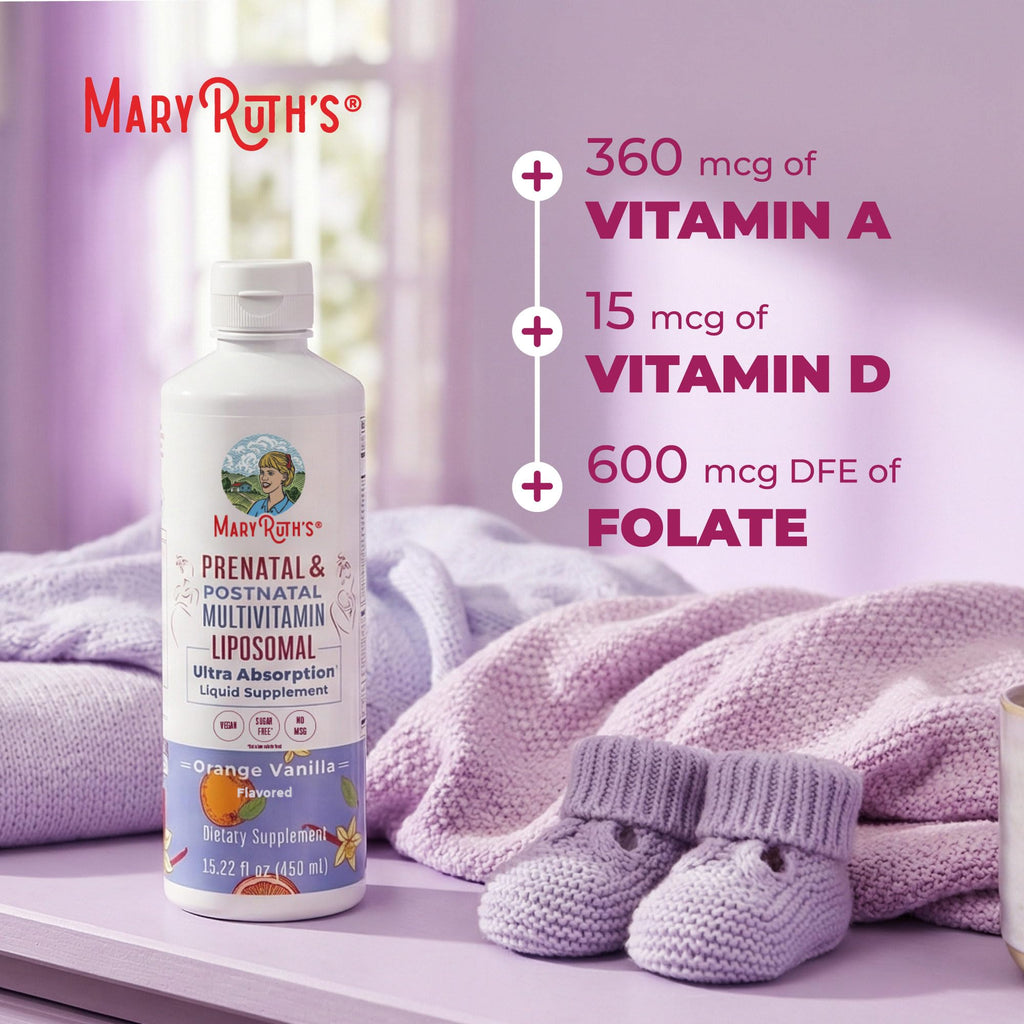 MaryRuth's Prenatal & Postnatal Multivitamin Liposomal, Vegan, 30 Servings