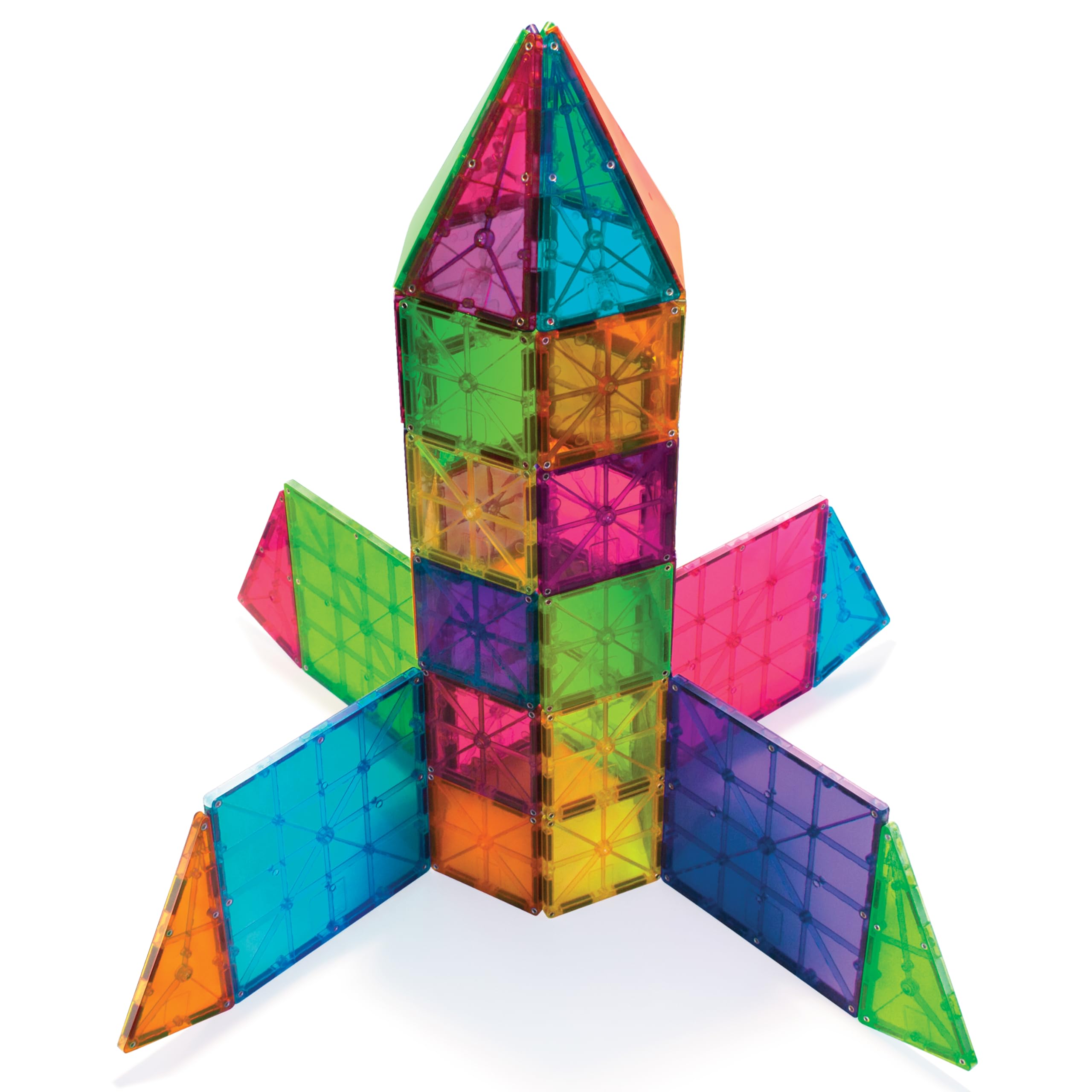 MAGNA-TILES Classic 100-Piece Magnetic Construction Set, The Original Magnetic Building Brand