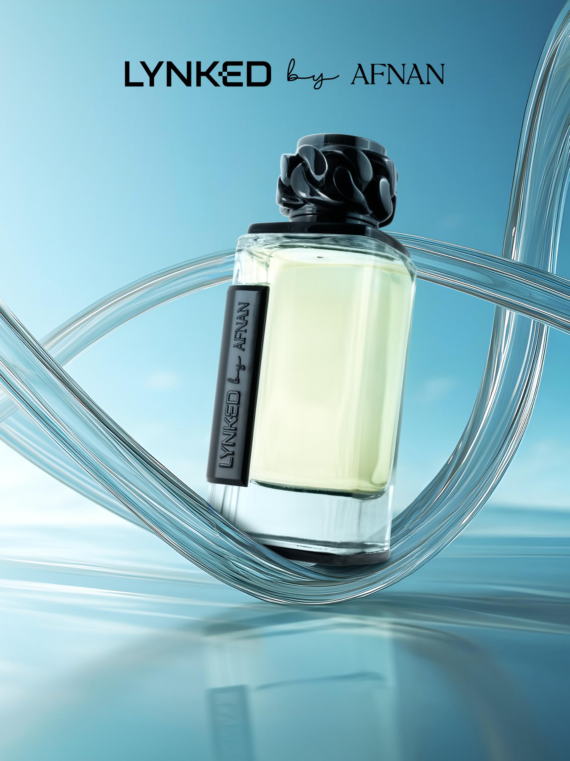 Afnan Lynked Freedom (Black) For Men Eau De Parfum, 3.4 Fl. Oz