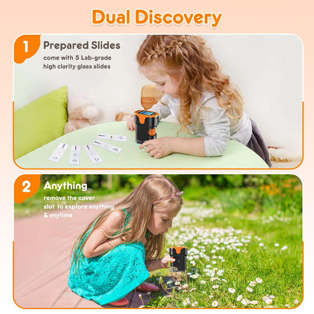 Kids Digital Microscope STEM Toy: Complete Science Gift Kit for Ages 4-12