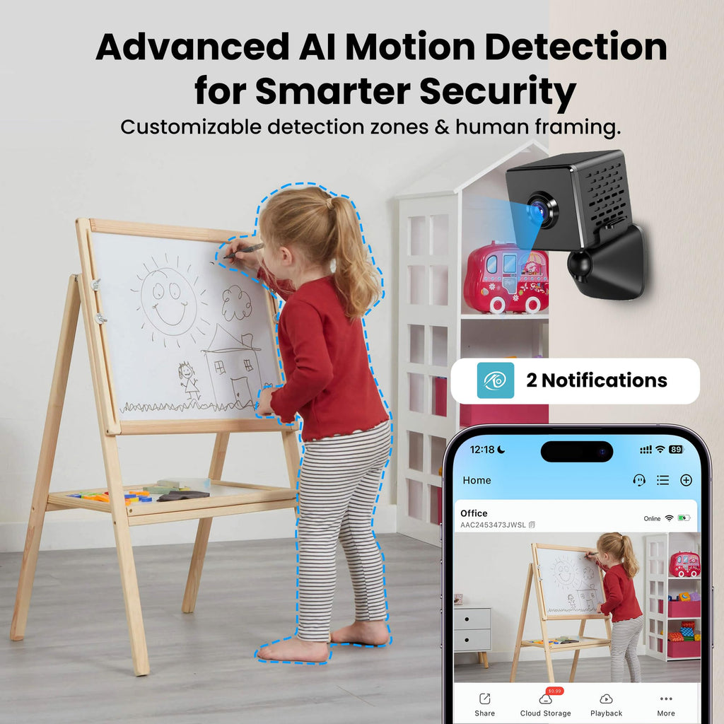 Spy Camera, 4K Hidden Camera with Live View, Plug-in Mini Camera with 24/7 Recording, Nanny Cam with Motion Alerts, Cloud & TF Storage, Night Vision Spy Cam, Wired Indoor Cameras for Home Security