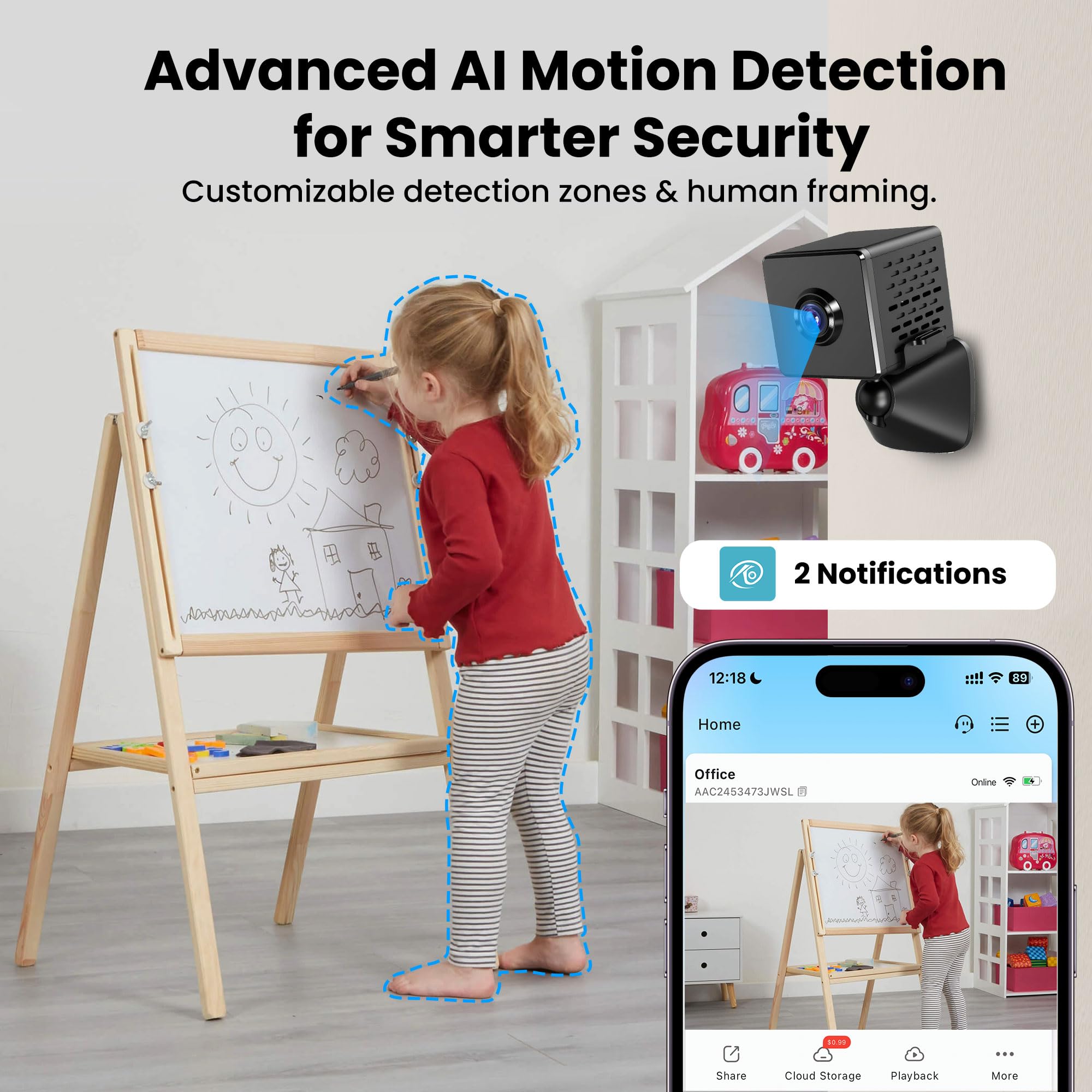 Spy Camera, 4K Hidden Camera with Live View, Plug-in Mini Camera with 24/7 Recording, Nanny Cam with Motion Alerts, Cloud & TF Storage, Night Vision Spy Cam, Wired Indoor Cameras for Home Security