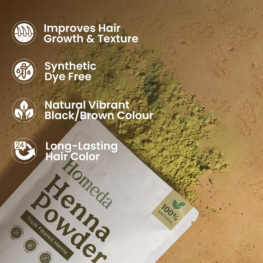 Shudh Online Pure Henna Powder for Hair Color Dye & Skin - Natural Triple Sifted Rajasthani Mehndi Hena (7oz - 200g) Tinte Natural Gena Para el Cabello (Lawsonia Inermis) | Red, Light & Brown hennah