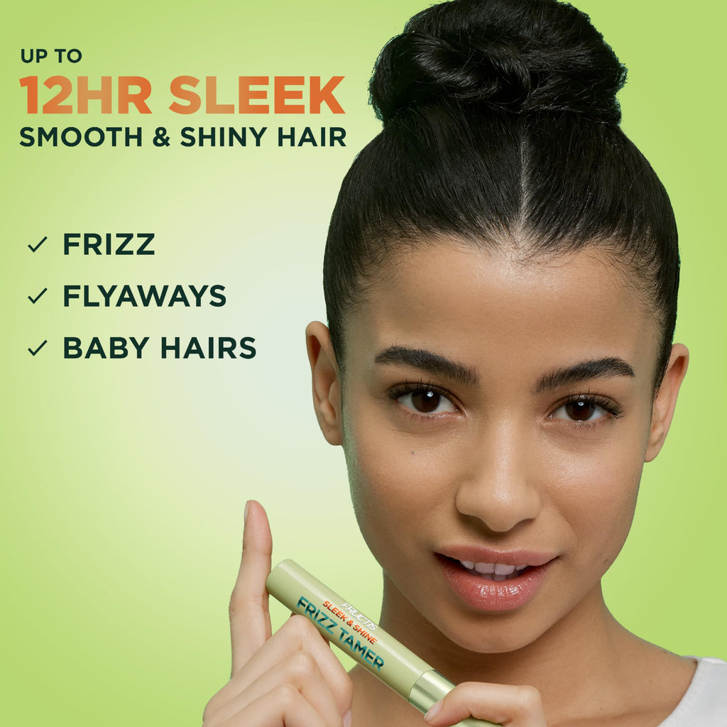 Garnier Fructis Sleek & Shine Frizz Tamer Hair Serum Wand, Flyaway Wand and Hair Mascara Stick, Tame Flyaways Smooth Frizz & Style Edges For Up to 12HRs of Sleek, Slick Back Styling, 0.27 fl oz