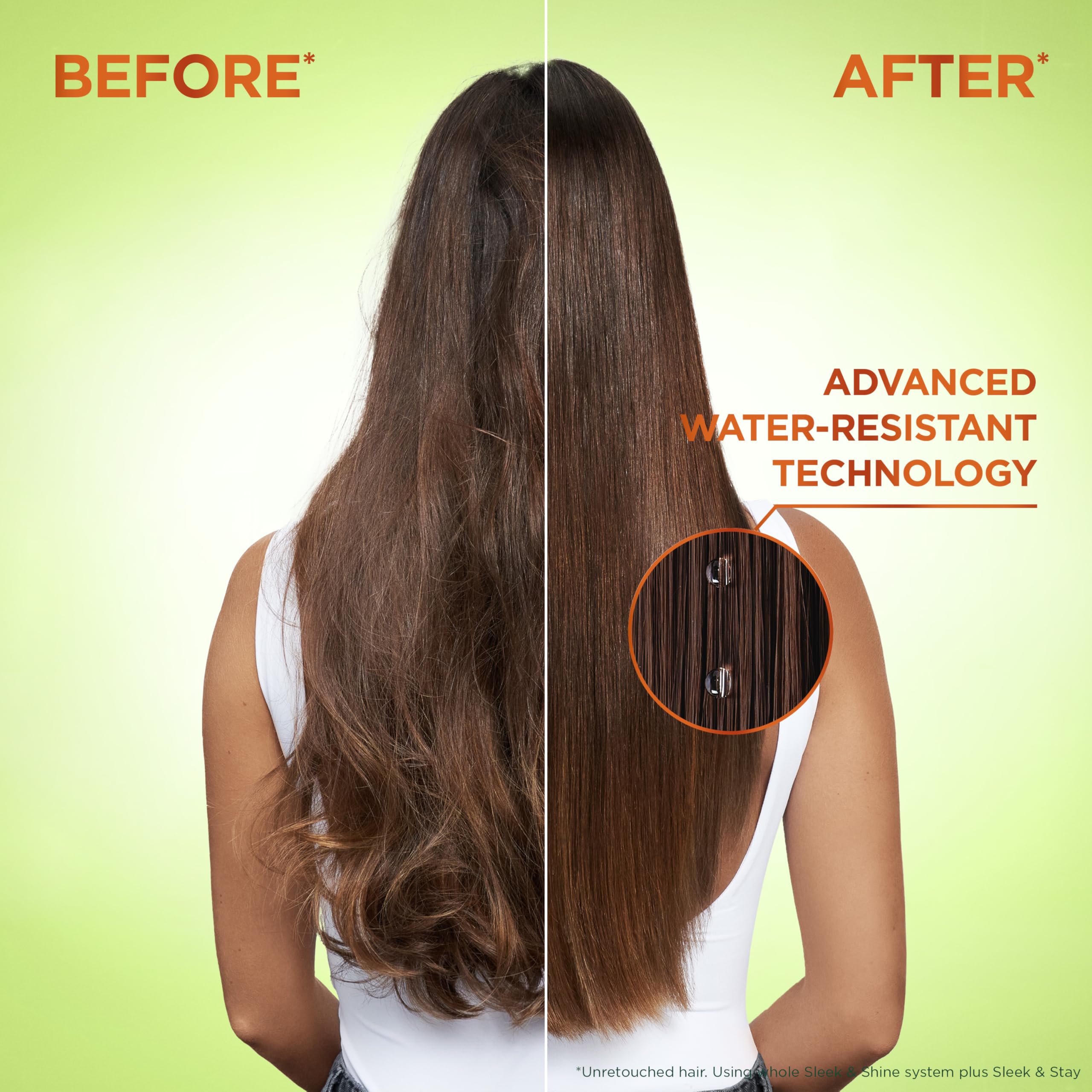 Garnier Fructis Sleek and Shine Sleek and Stay Hair Serum for Frizzy, Dry Hair, Heat Protectant Formulated with Alpha Silane, 1.7 Fl Oz(Packaging May Vary)