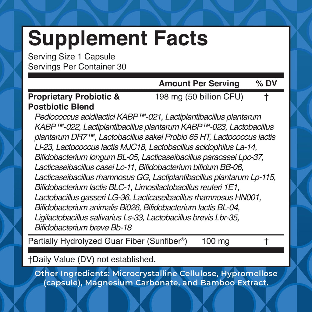 MARYRUTH'S 3-in-1 Probiotics for Digestive Health, 30 Servings