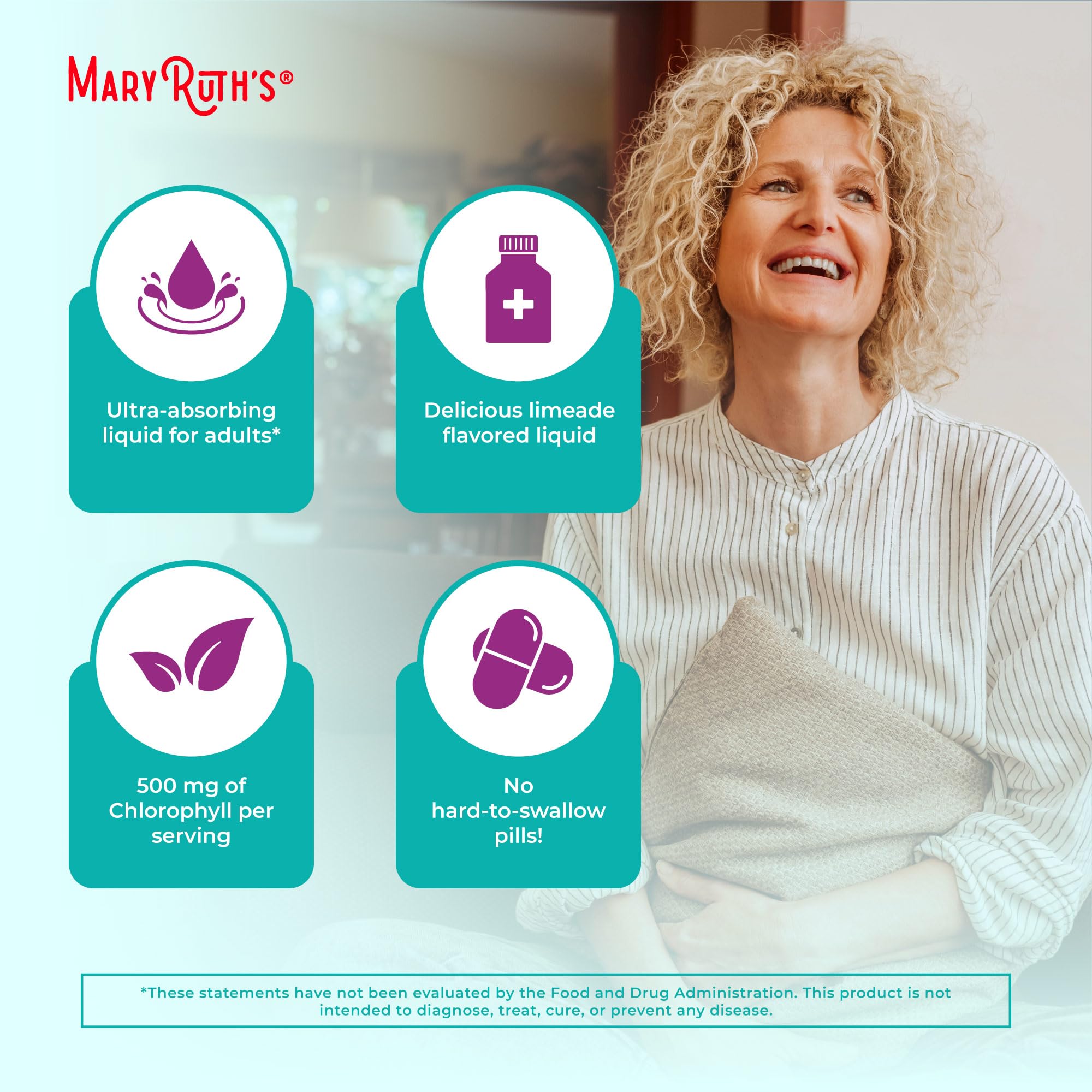 MARYRUTH'S Sea Moss with Spirulina and Chlorella Liposomal, 15 Servings