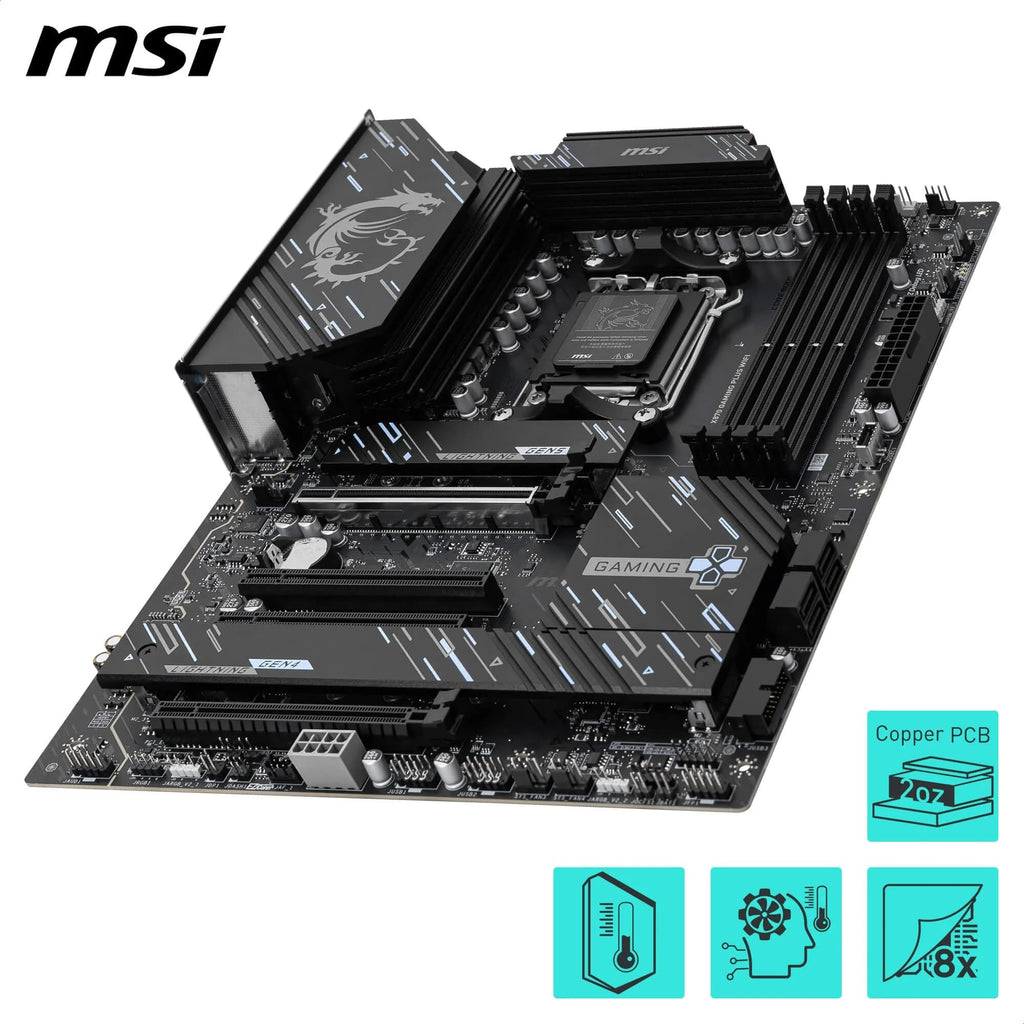 MSI X870E Gaming Plus WiFi Motherboard, ATX - Supports AMD Ryzen 9000/8000 / 7000 Processors, AM5-60A SPS VRM, DDR5 Memory Boost 8200+ MT/s (OC), PCIe 5.0 x16 & 4.0 x4, M.2 Gen5, Wi-Fi 7, 5G LAN