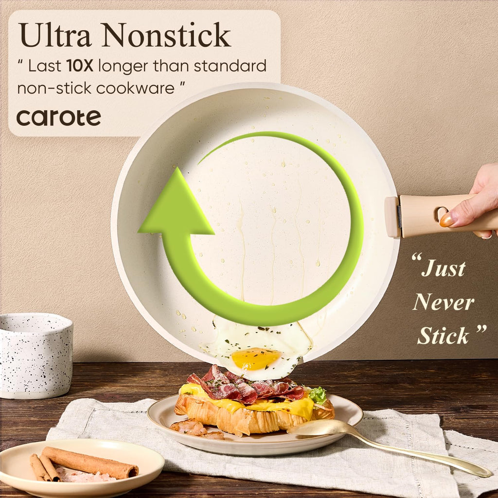 CAROTE 19pcs Pots and Pans Set Non Stick, Cookware Set Detachable Handle