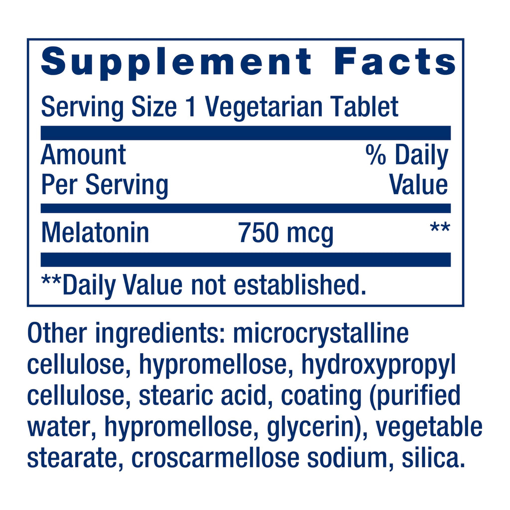 Life Extension Melatonin 6 Hour Timed Release, 750 mcg, Extended-Release Formula for Gentle Sleep Support, Healthy circadian Rhythms, Cellular Defense, Gluten-Free, Non-GMO, Vegetarian, 60 Tablets