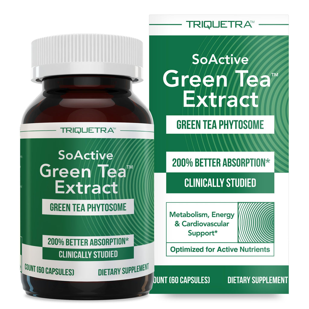 SoActive Green Tea™ Extract - Clinically Studied Green Tea Phytosome - Up to 200% Better Absorption & Bioavailability - Clinically Validated Dose - Supports Metabolism & Weight Management - 60 Caps