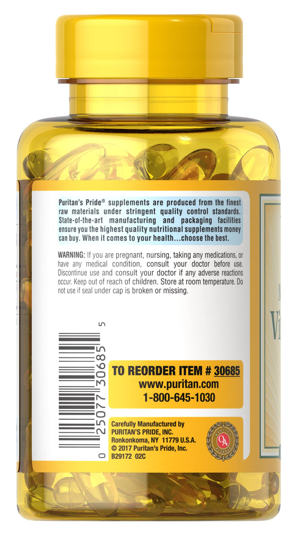 Puritan's Pride Premium Sunvite™ Mega-Potency Vitamin D3 5,000 IU, Dietary Supplement for Healthy Bones, Teeth, and Immune System Support, 200 Rapid Release Softgels (Packaging May Vary) (Pack of 2)