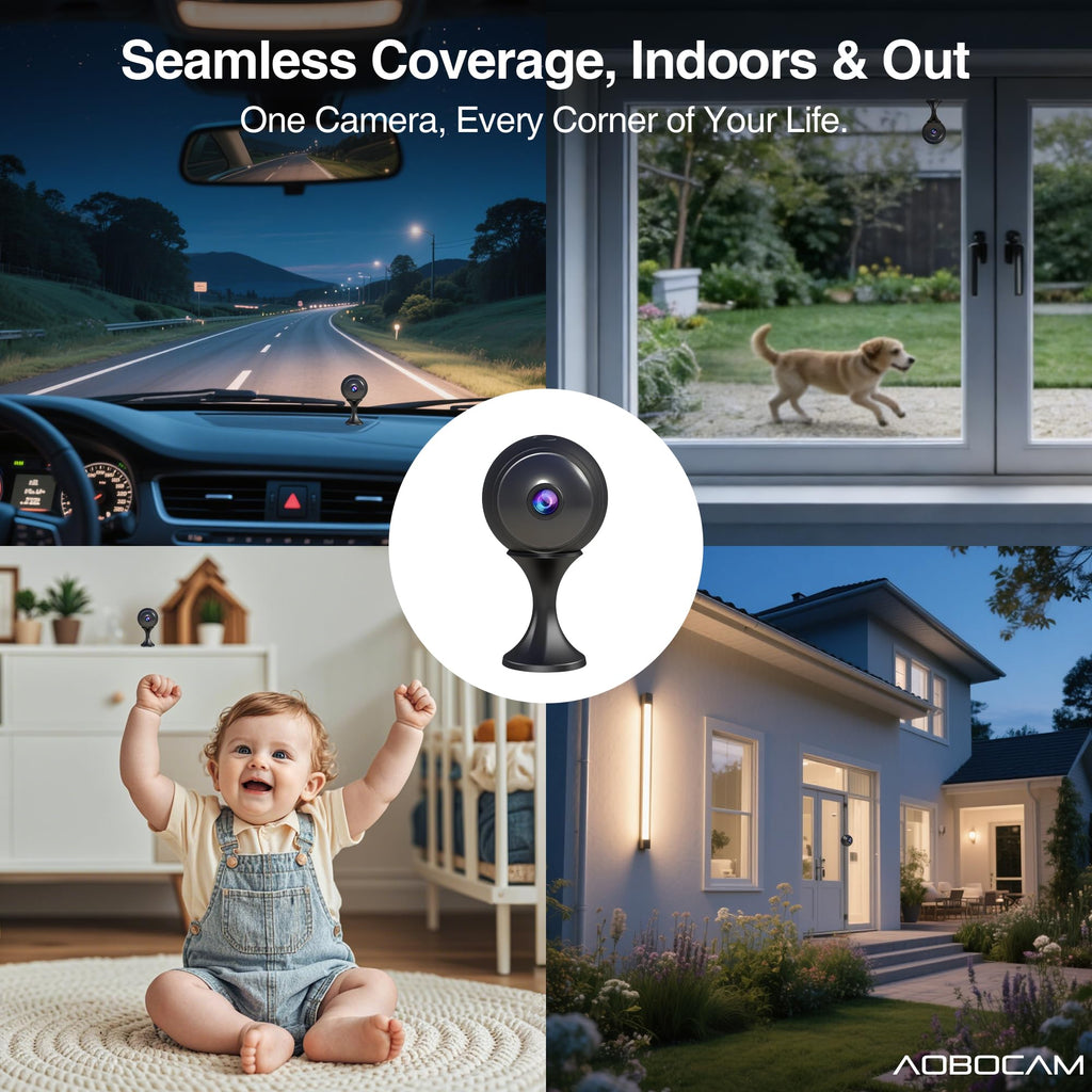 AOBOCAM 4K Hidden Camera 5G WiFi, Mini Nanny Cam for Home Security