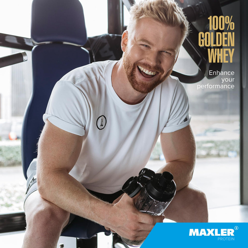 Maxler 100% Golden Whey Protein - 23g of Protein per Serving - Whey Protein Powder for Pre Post Workout - Fast-Absorbing Whey Concentrate, Isolate & Hydrolysate Blend - Cappuccino 5 lb
