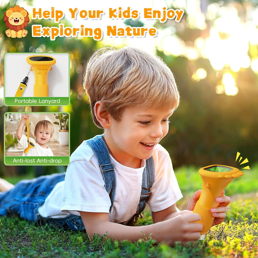 Microscope for Kids, Ahalfcit 1000X Handheld Digital Microscope with 2” HD IPS Screen, Portable Mini Camera for Exploring Nature, Science Educational Toy, Birthday Gift for 3-12 Years Old Boys Girls