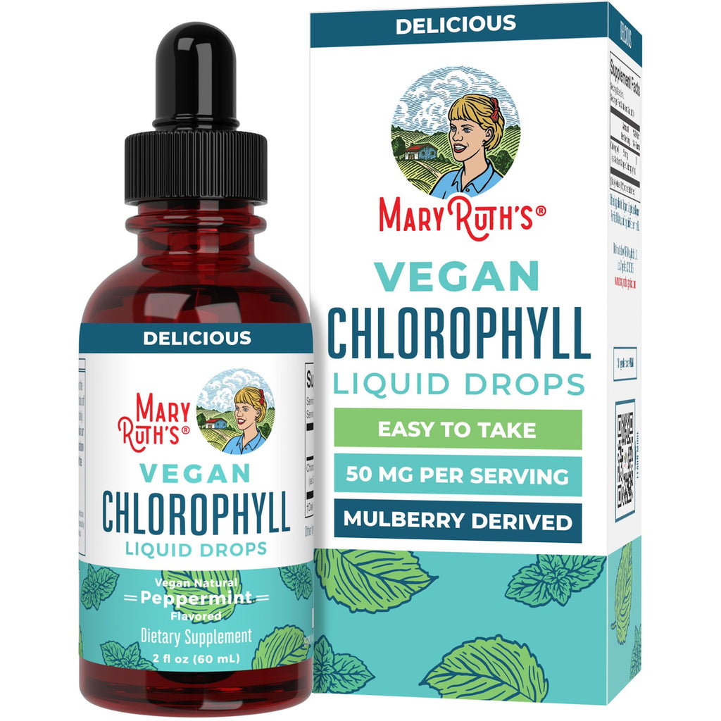 MaryRuth's Chlorophyll Liquid Drops, Delicious Minty Flavor, Vegan, 2 Fl Oz