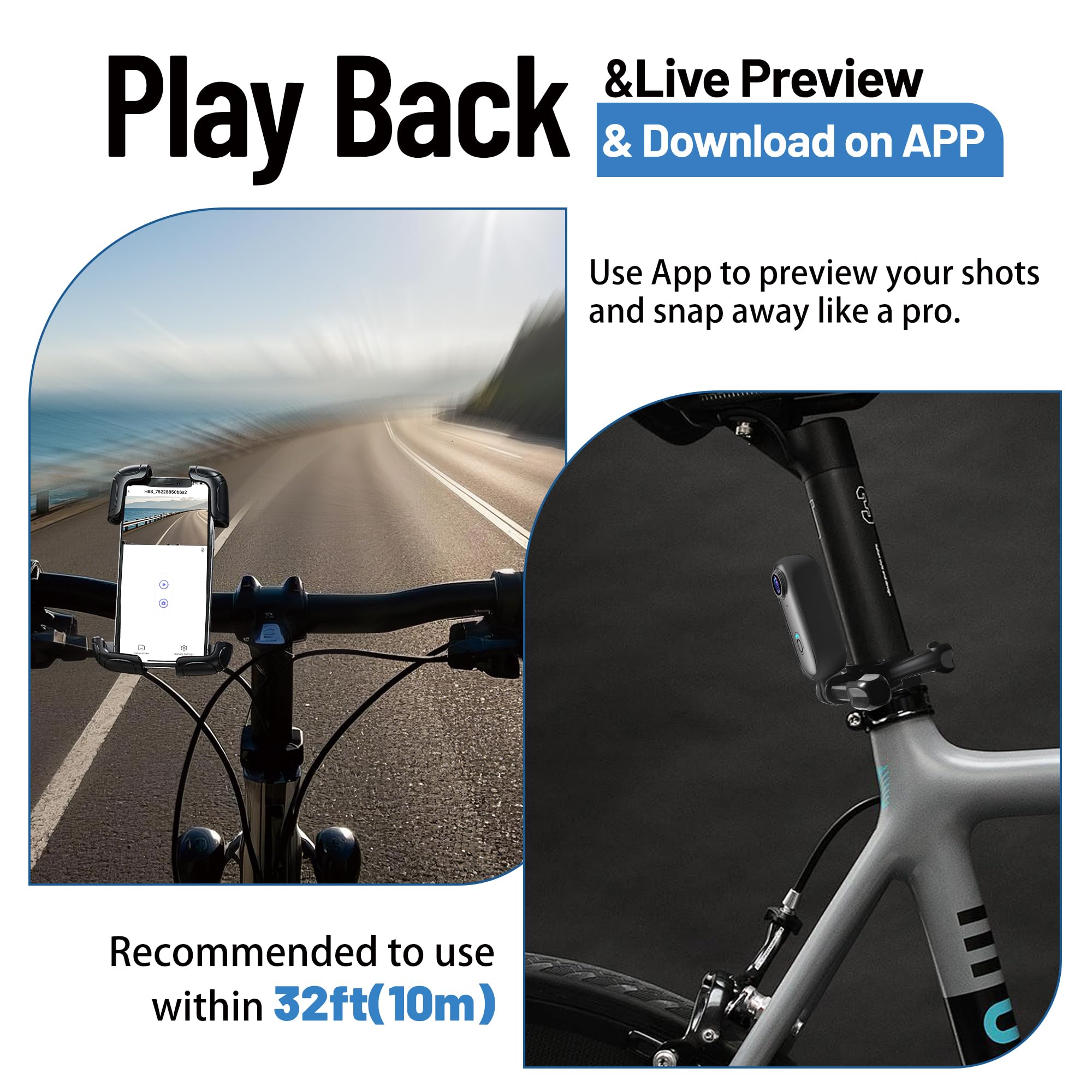 4K Mini WiFi Action Camera 128GB Thumb POV Portable Body Cam Wearable Video Recorder with IPX7 Waterproof Underwater Camcorder, Helmet Mount, Magnetic Sport DV for Bike Cycling, Pet, Vlogging(Black)