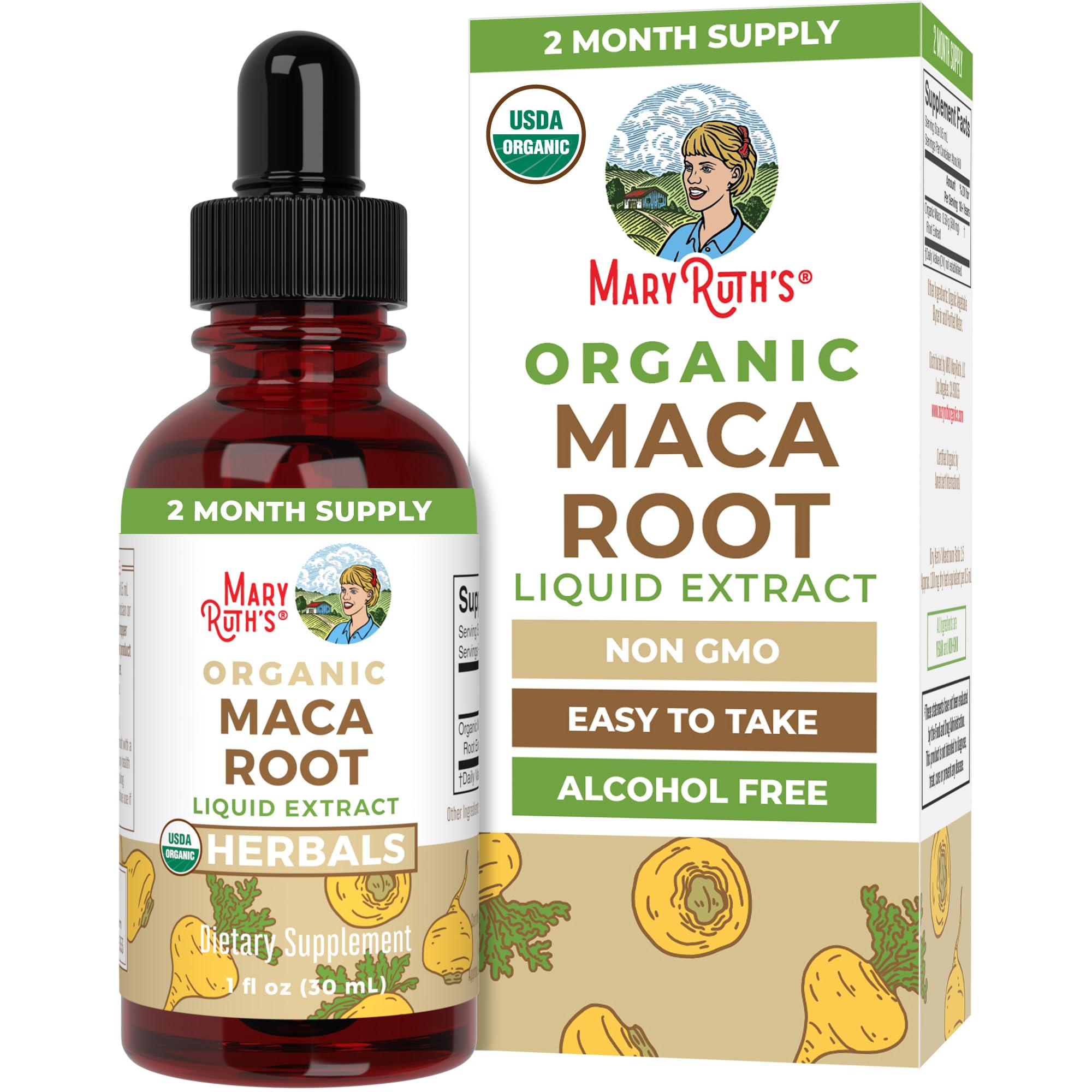 MARYRUTH'S USDA Organic Maca Root Liquid Drops, 1 Fl Oz