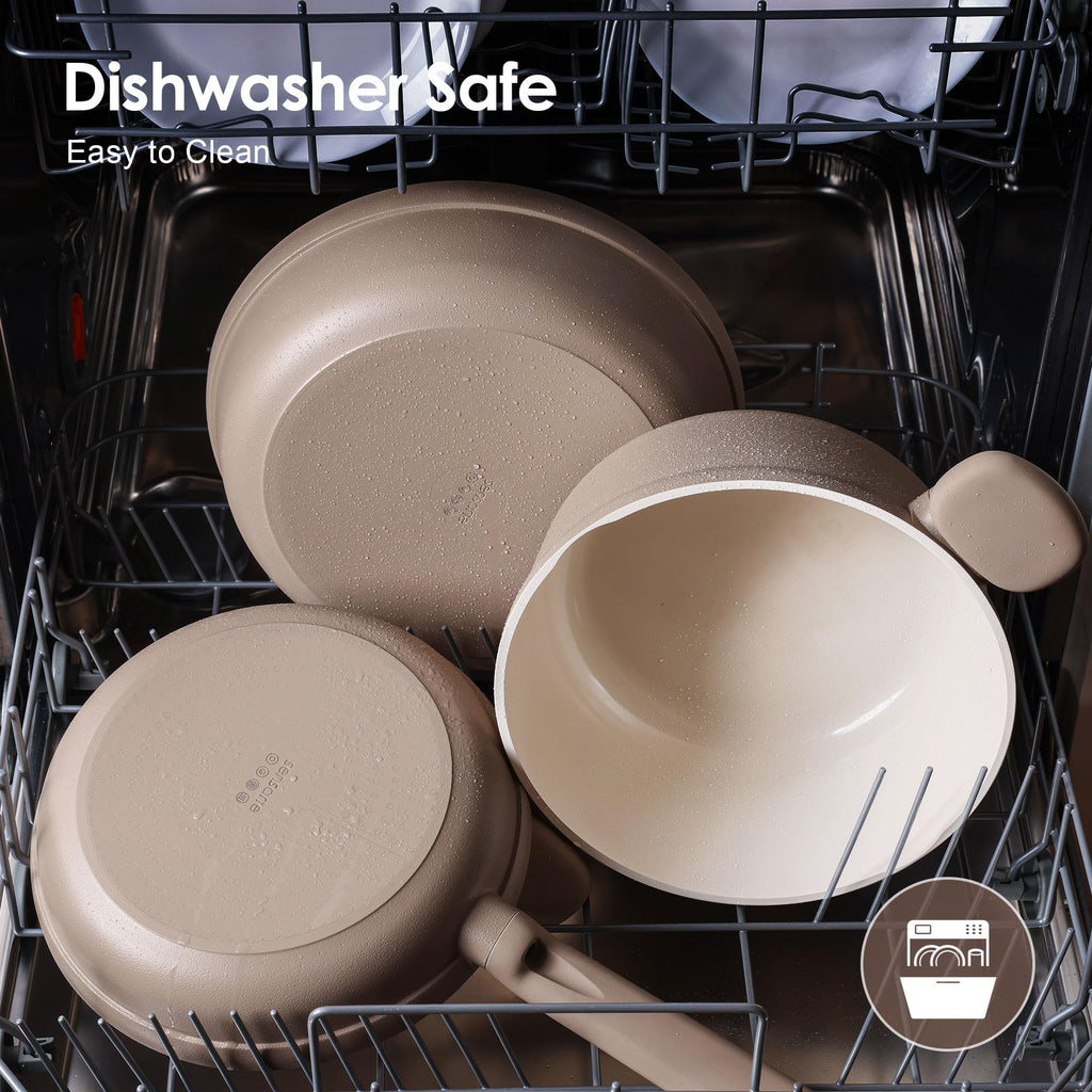 SENSARTE Ceramic Nonstick Pots and Pans Set, Nontoxic Cookware Set 17pcs