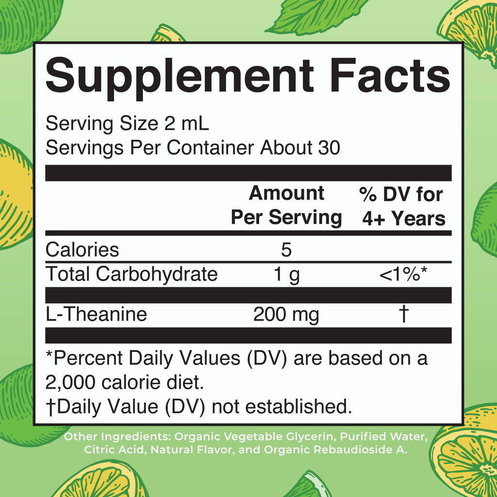 MaryRuth's L-Theanine Liquid Drops, Lemon Lime, 2 oz