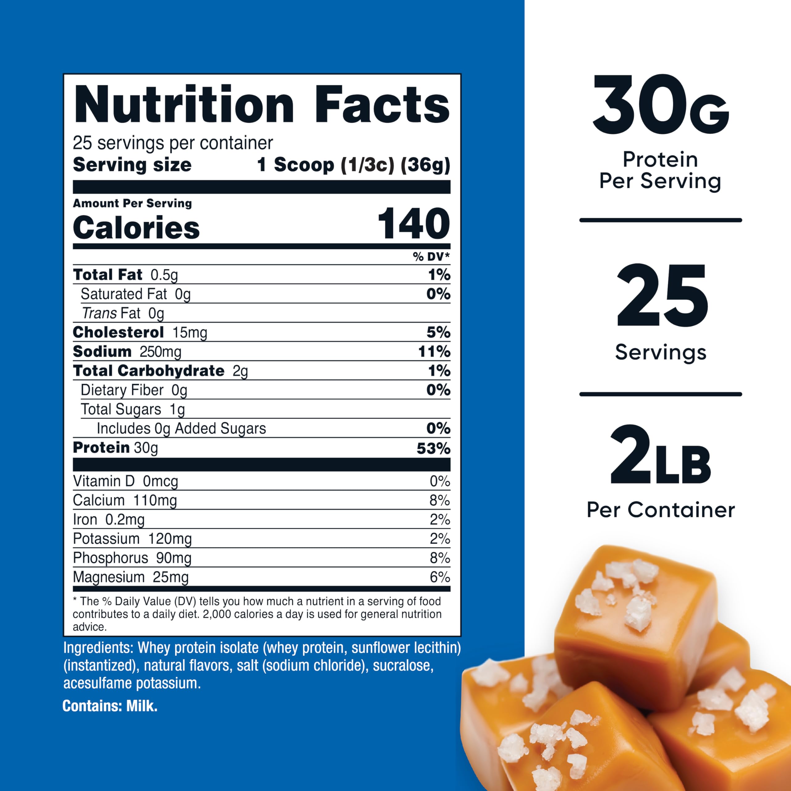 Nutricost Whey Protein Isolate (Salted Caramel) 2LBS