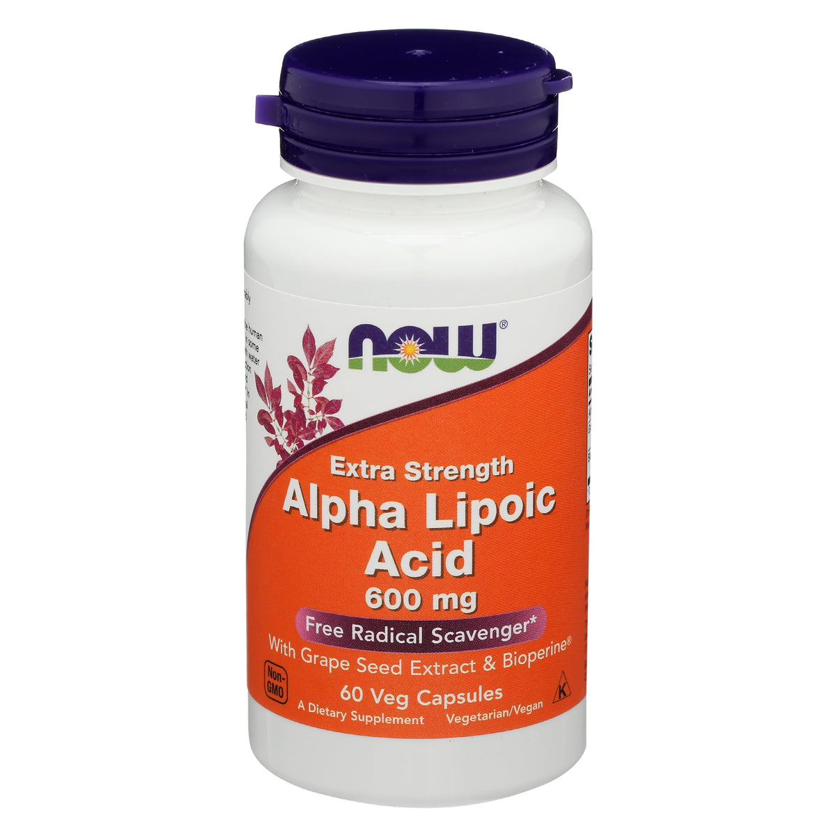 Now Foods Alpha Lipoic Acid 600mg 60 Vegi Capsules