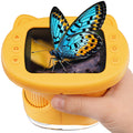1000X Digital Microscope for Kids Handheld, 4K 2.4" IPS Screen Portable Mini Pocket Microscope 2MP Camera, STEM Educational Toy Birthday for Boys Girls Ages 3-6 6-12,Yellow