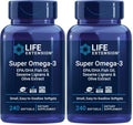 Life Extension Super Omega-3 EPA/DHA Fish Oil, Sesame Lignans & Olive Extract – Heart, Brain, Inflammation Health Support, Gluten-Free, Easy to Swallow, Non-GMO, 240 Softgels (Pack of 2)