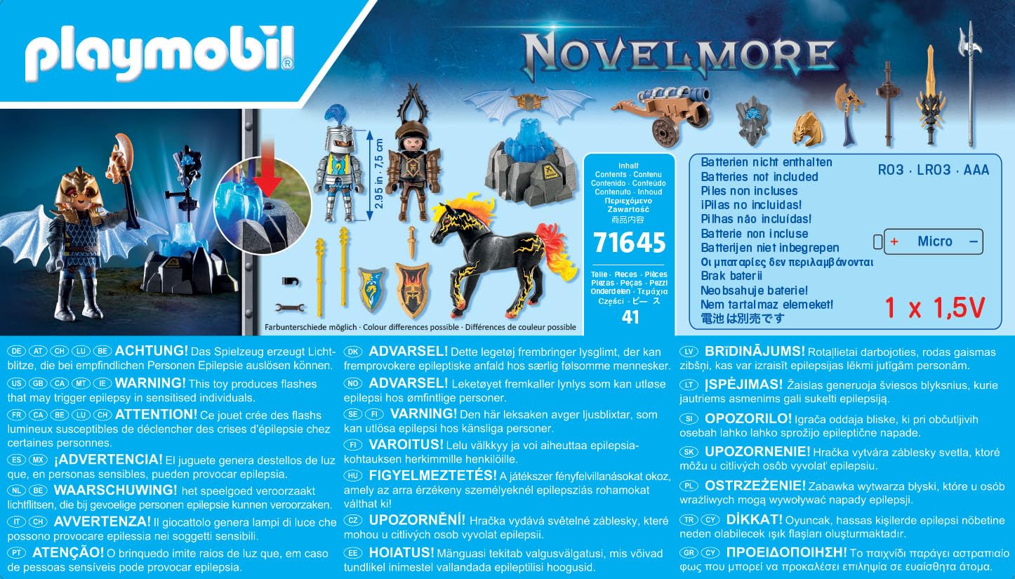 Playmobil Novelmore 71645 Guarding the Armor, Includes Two Knights, a Horse, and Valuable Armor, Action-Packed Toy for Children from 4 Years
