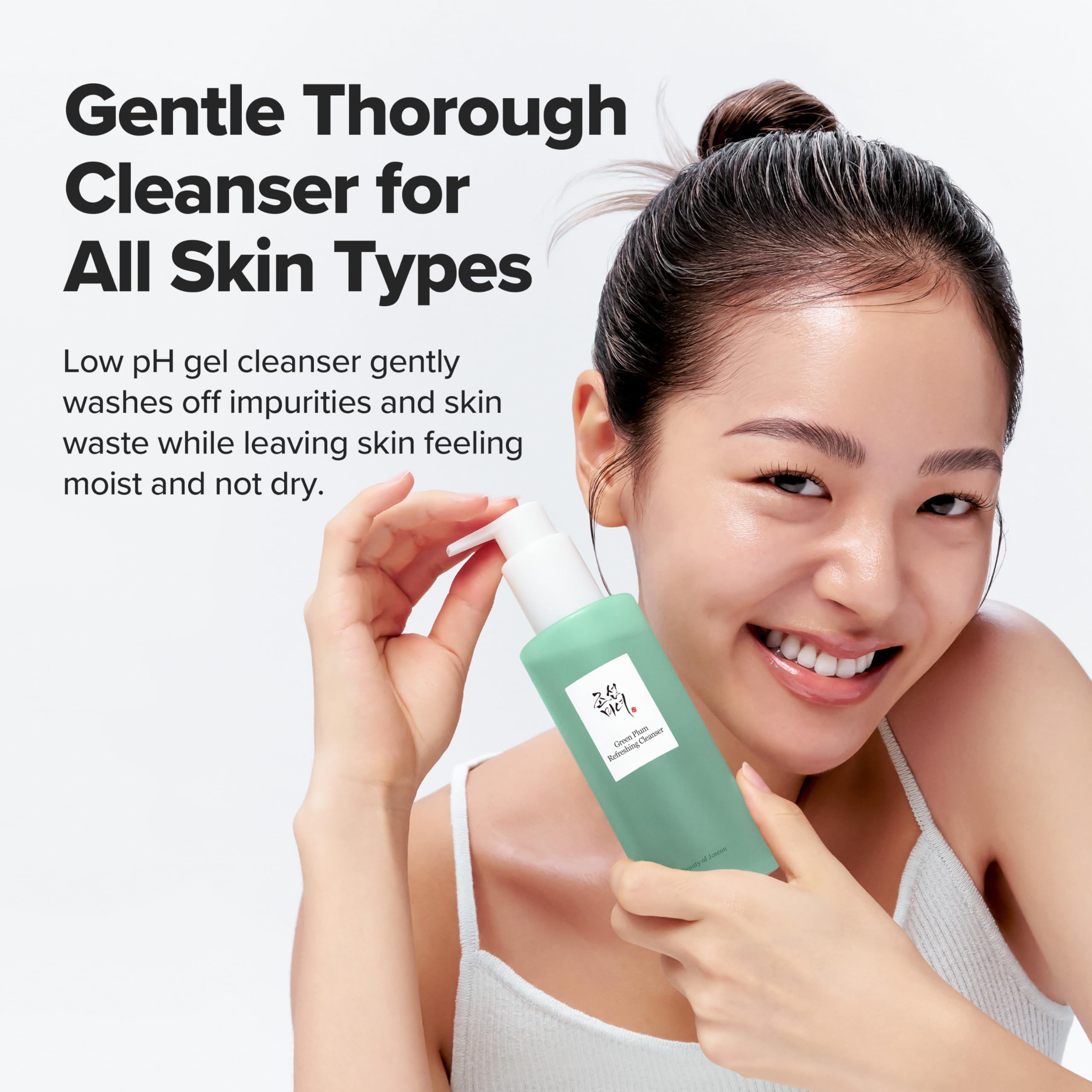 Beauty of Joseon Green Plum Refreshing Cleanser (100ml, 3.38 fl.oz.) with Dynasty Cream Hydrating Face Moisturizer (50ml, 1.69 fl.oz.), Korean Skincare