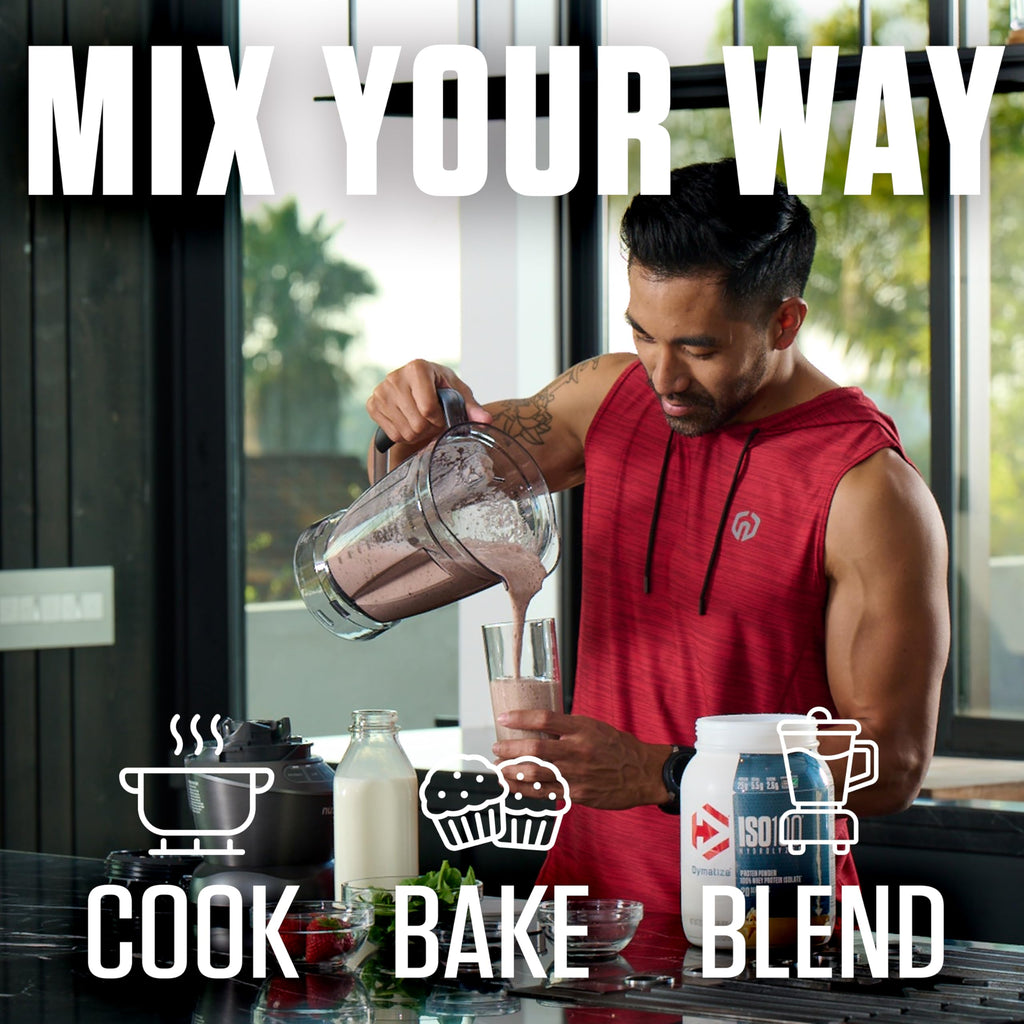 Dymatize x Dunkin' Mocha Latte ISO100 Whey Protein Powder, 95mg Caffeine, 25g of Protein, 20 Servings, 5.5g BCAAs, 120 Cal., Gluten Free, 1g Fat, 1g Sugar, 3g Carb