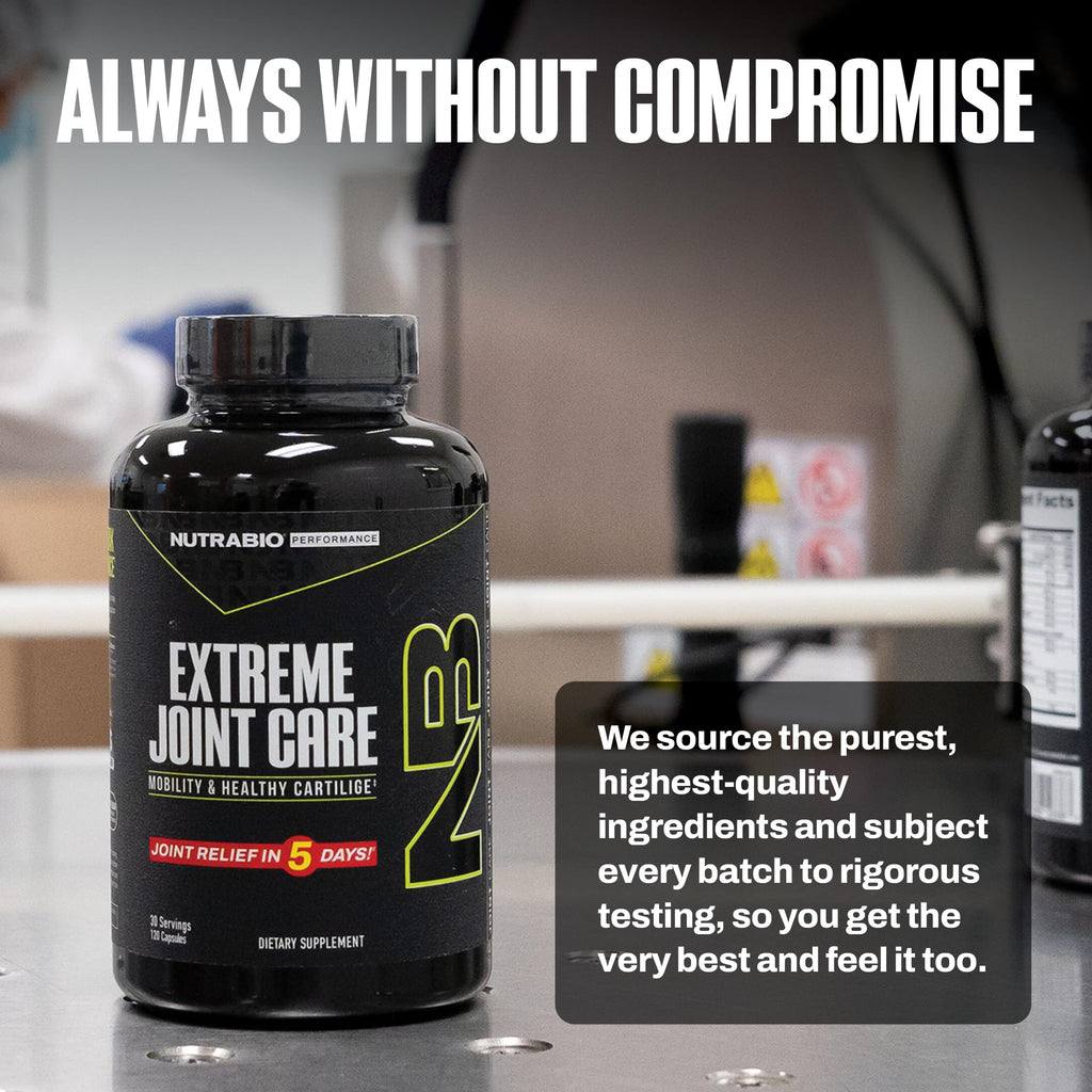 NutraBio Extreme Joint Care - Joint Support Supplement - Joint Health Supplement, Supports Joints, Mobility, and Cartilage - 120 Capsules