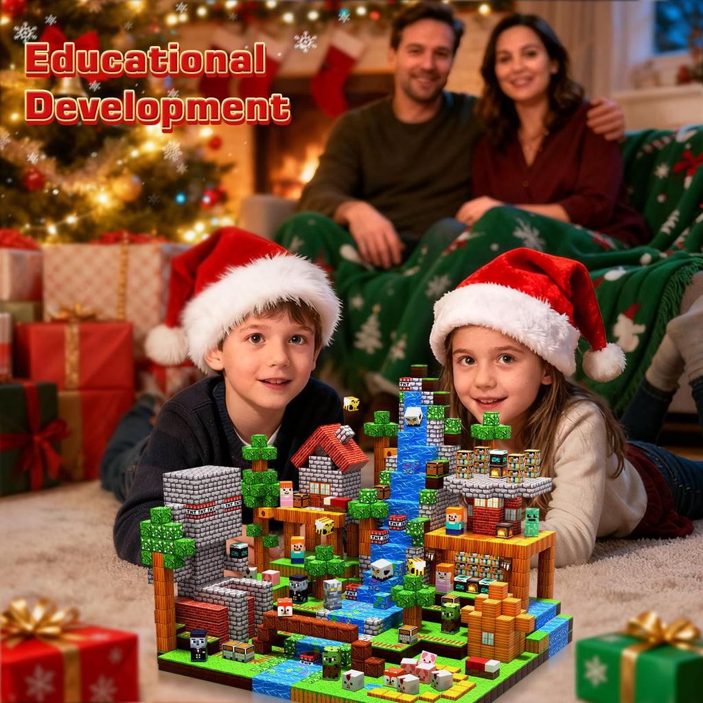 Annexfun 300 PCS Magnetic Blocks - Magnetic Building Blocks, Stacking Magnets for Kids, Sensory Toy for STEM Montessori Sensory Toys for Kids 3+ Boys and Girls Easter Christmas Birthday Gifts