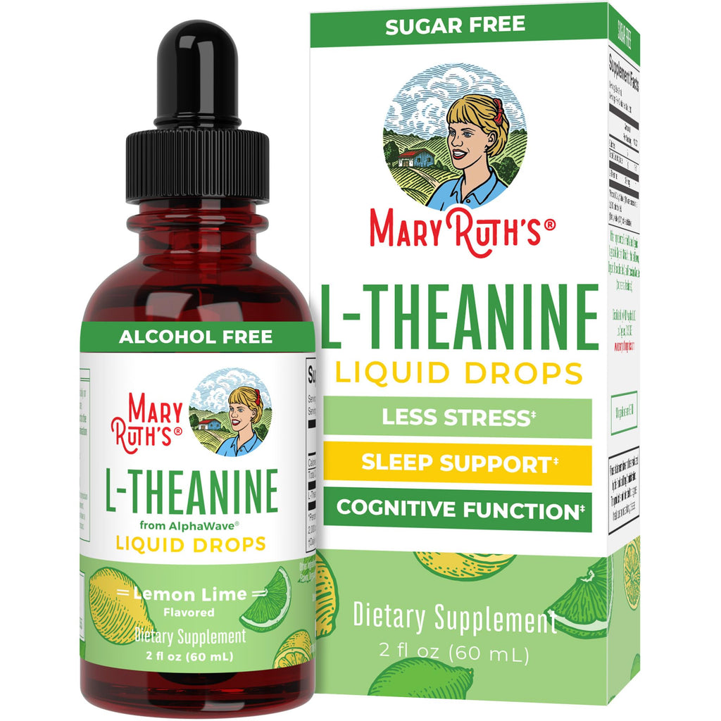 MaryRuth's L-Theanine Liquid Drops, Lemon Lime, 2 oz