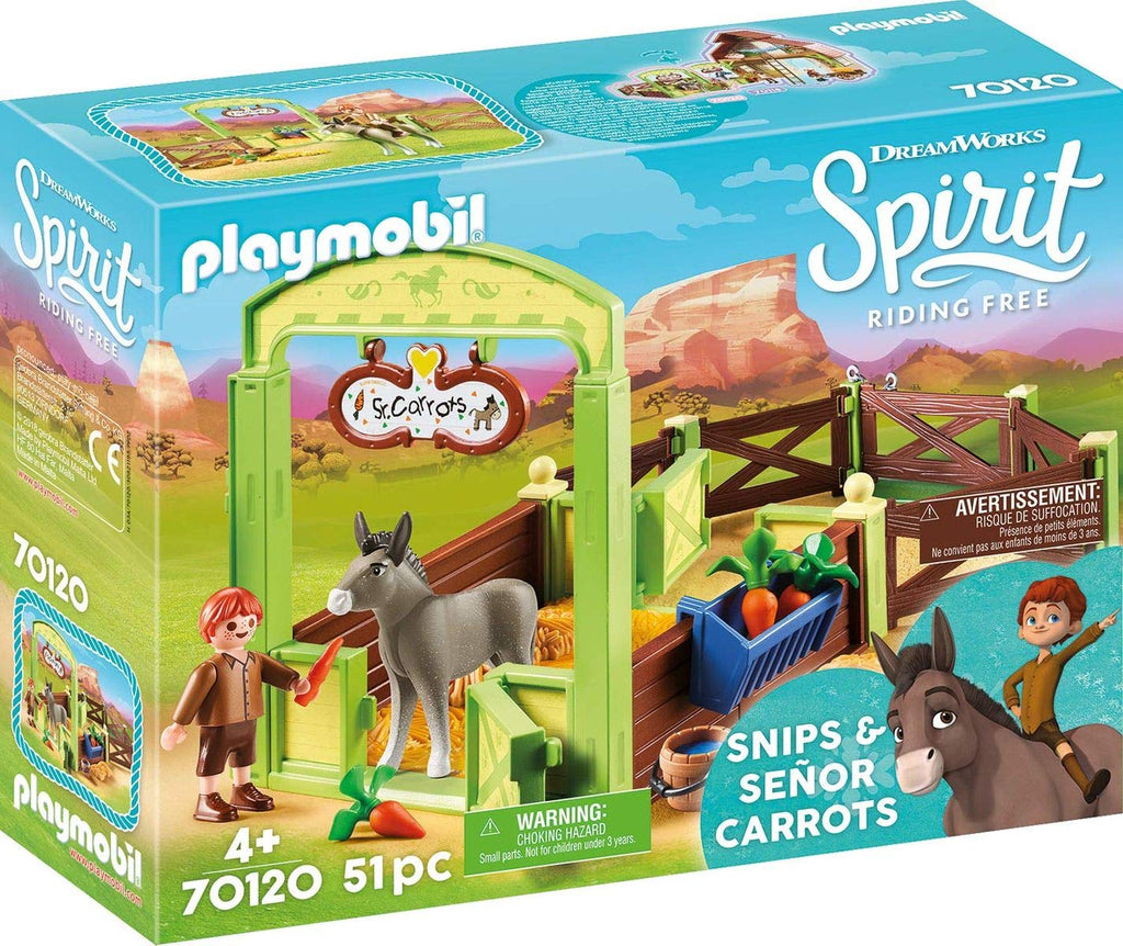 Playmobil DreamWorks Spirit Snips & Señor Carrots with Horse Stall