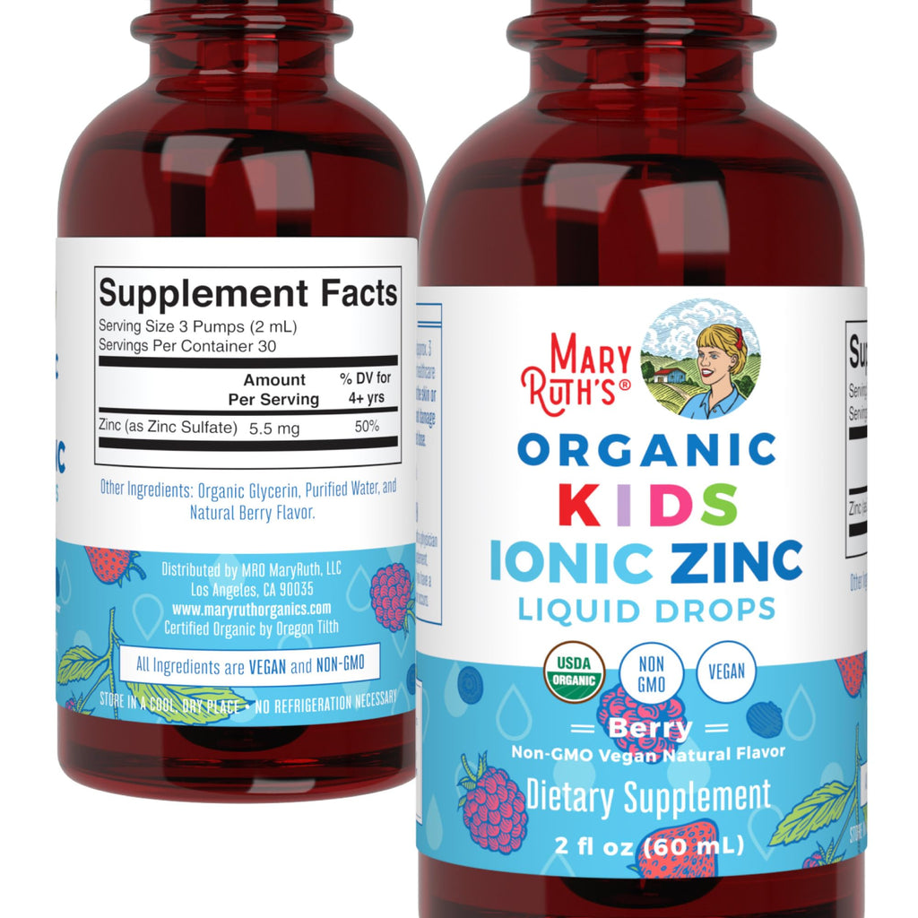 MaryRuth's USDA Organic Kids Ionic Zinc Liquid Drops, Berry, 2 oz