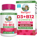 MARYRUTH'S Vitamin D3 + B12 Gummies for Ages 4+, Sugar Free, 60 Servings