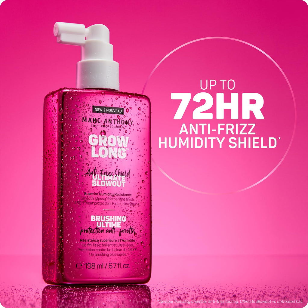 Marc Anthony Grow Long Ultimate Blowout, Anti-Frizz Heat Protection Spray