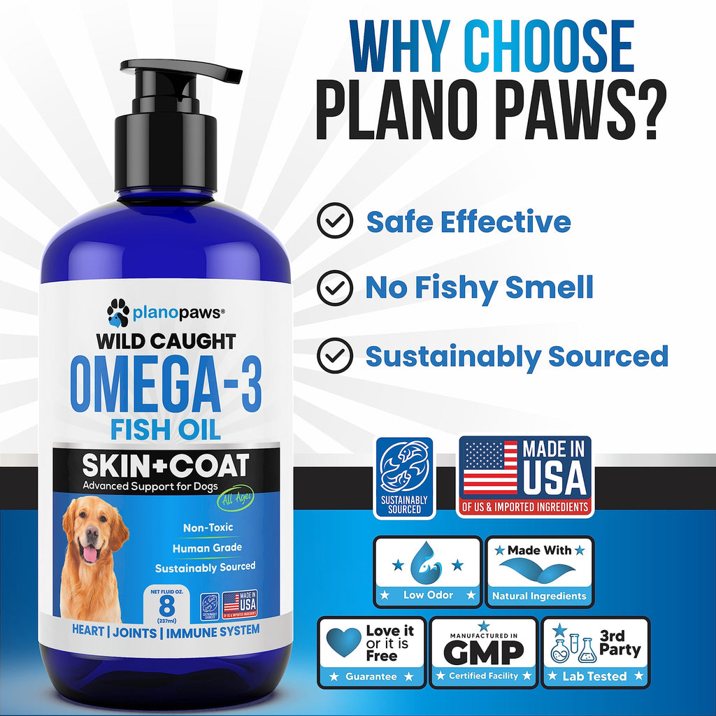 Omega 3 Fish Oil for Dogs - Supports Shedding and Itching, Skin and Coat