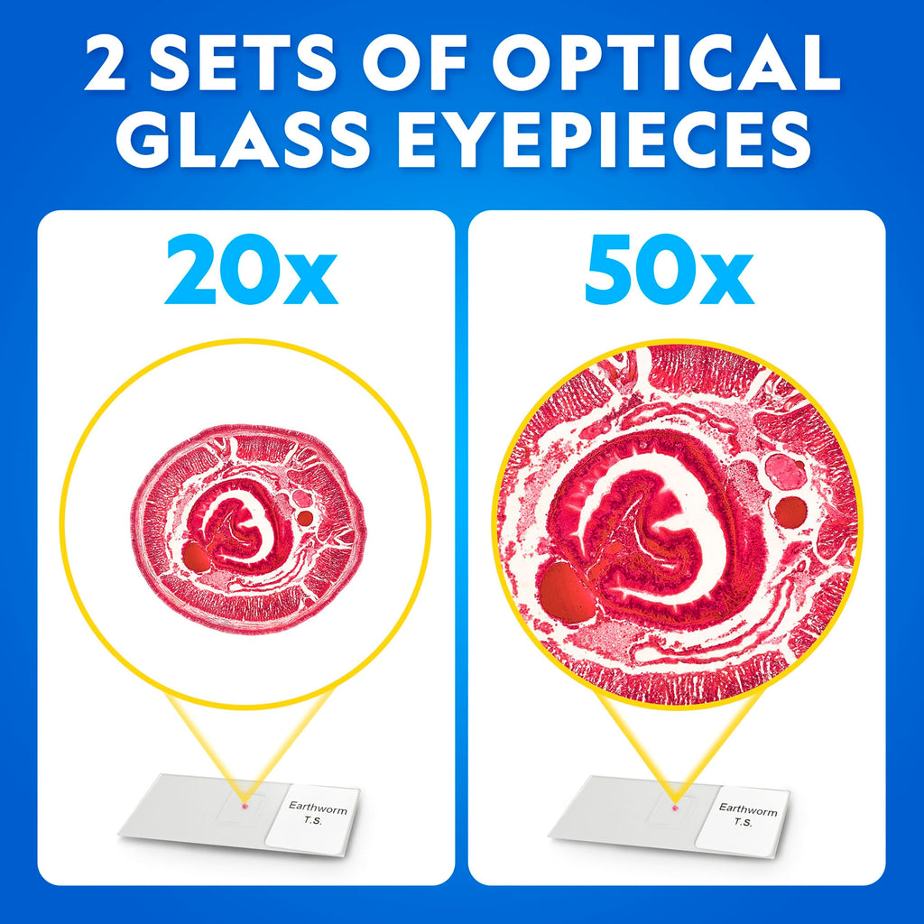 National Geographic Dual LED Microscope Science Kit for Kids Ages 8-12