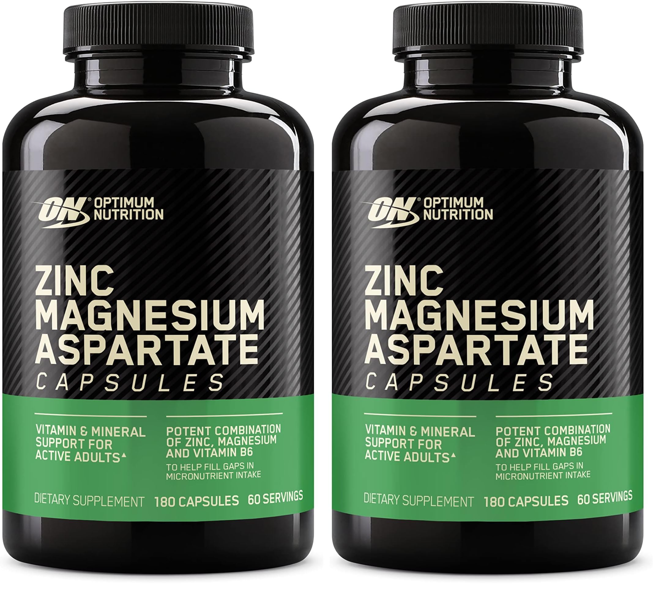 Optimum Nutrition Muscle Recovery and Endurance Supplement for Men and Women,Zinc-and Magnesium Supplement,180 Count (Pack of 2)