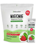 NaturalSlim MagicMag Magnesium Citrate Powder for Stress, Constipation, Muscle & Heart Health, Better Rest & Digestive Support, Magnesium Supplement for Women and Men, 0.16 oz – Strawberry Lime