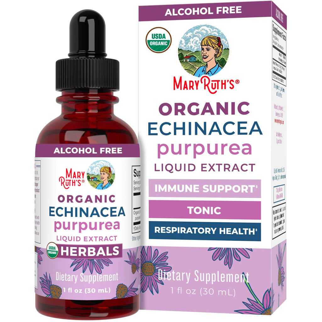 MARYRUTH'S Organic Echinacea Purpurea Liquid, Sugar Free, Non-GMO, 1 Fl Oz