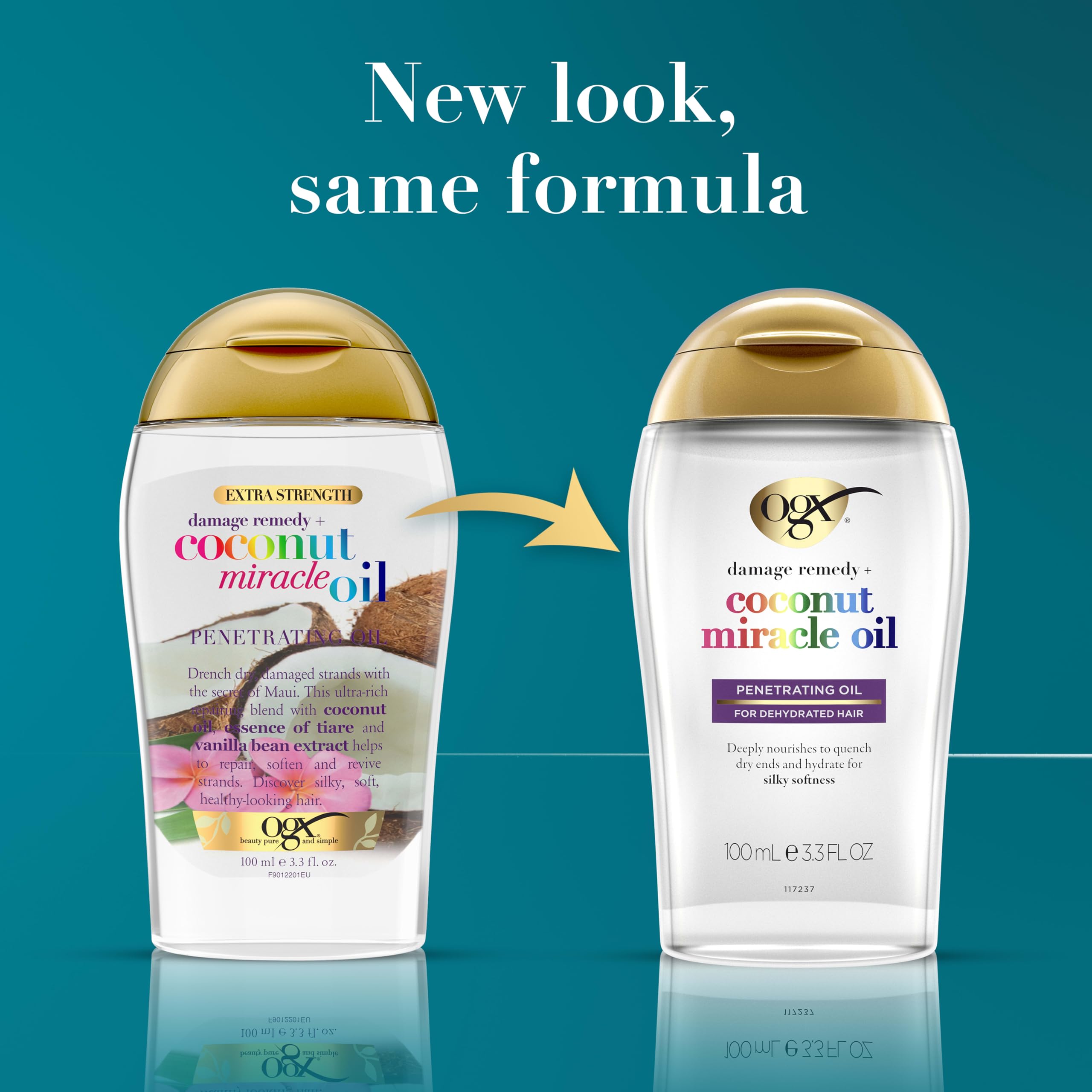 OGX Extra Strength Damage Remedy + Coconut Miracle Hair Oil, 3.3 fl. oz