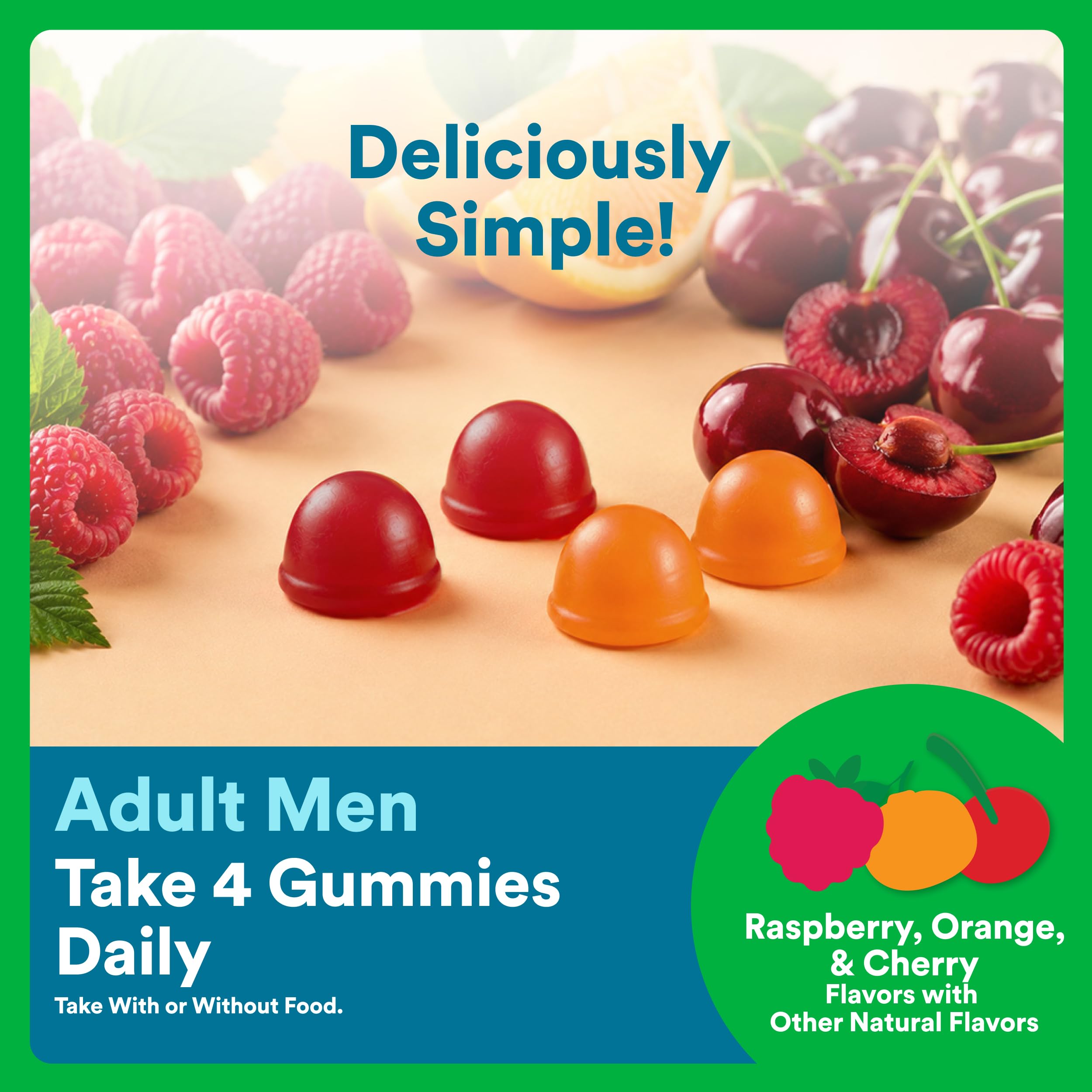 SmartyPants Multivitamin for Men, Organic Gummies: Methylfolate, Omega 3 (ALA), Vitamin D3, C, Vitamin B12, B6, A, K & Zinc for Immune Support, Biotin, Vegetarian, 120 Gummies (30 Day Supply)
