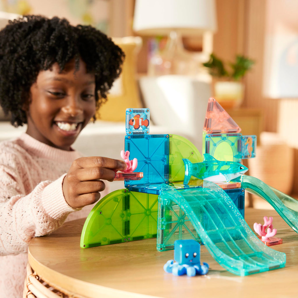 MAGNA-TILES Coral Reef 25-Piece Magnetic Construction Set, The Original Magnetic Building Brand