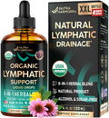 USDA Organic Lymphatic Drainage Supplement - Echinacea | Elderberry | Dandelion | Rosehip | Cleavers | Calendula | Burdock - Lab Tested - Lymph System Drops - Immune Support, Cleanse & Detox, 4 fl oz